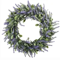 HUAESIN Artificial Lavender Wreath: was &pound;13.99