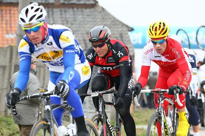 Sven Vandousselaere, Greg Van Avermaet, and Egoitz Garcia Etxegibel
