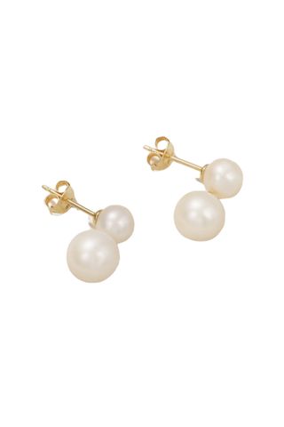 Mateo Duo 14-Karat Gold Pearl Earrings