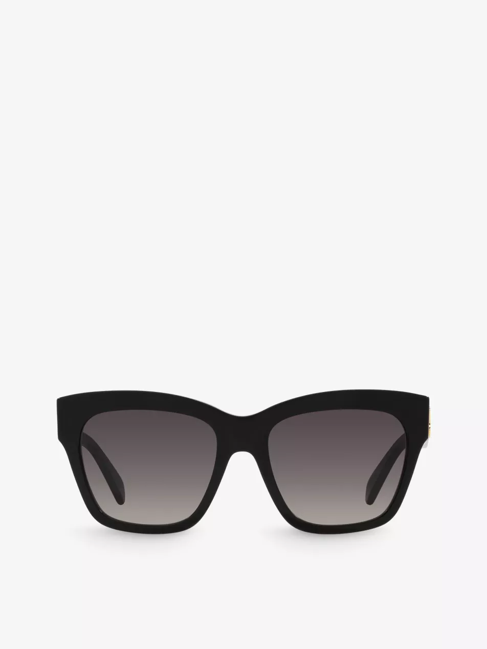 Cl000403 Triomphe Irregular-Frame Acetate Sunglasses