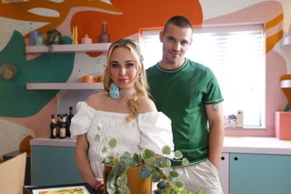 Theresa McQueen and Abe Fielding in Hollyoaks.