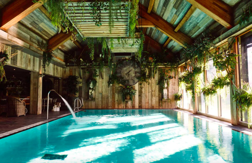 The spa and pool at The Elms Hotel