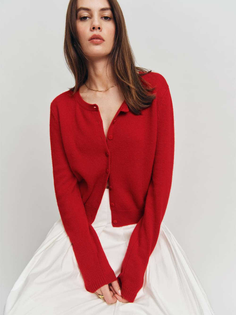 Clara Cashmere Crew Cardigan