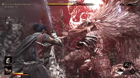 Screens from a horror samurai game