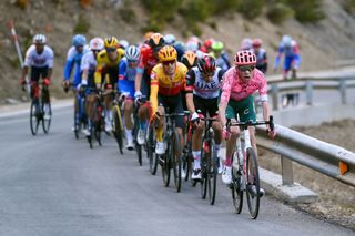 LA MOLINA SPAIN MARCH 23 Hugh Carthy of United Kingdom and EF Education Easypost competes during the 101st Volta Ciclista a Catalunya 2022 Stage 3 a 1611km stage from Perpignan to La Molina 1691m VoltaCatalunya101 WorldTour on March 23 2022 in La Molina Spain Photo by David RamosGetty Images