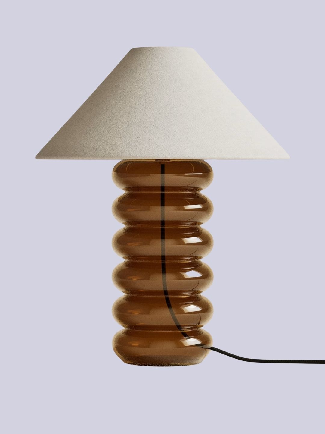 M&amp;amp;S, Glass Ribbed Table Lamp