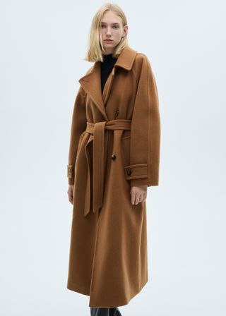 Woollen Coat With Belt - Women | Mango United Kingdom