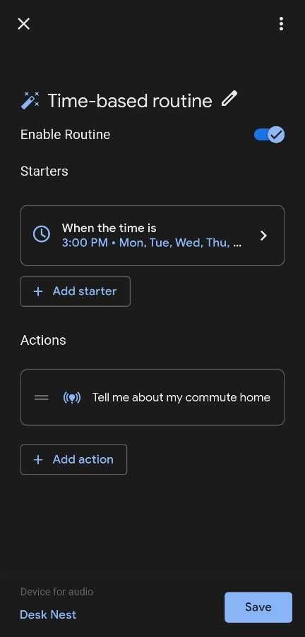 Renaming Google Assistant Routines