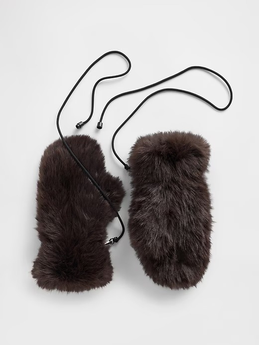 Faux Fur Mittens
