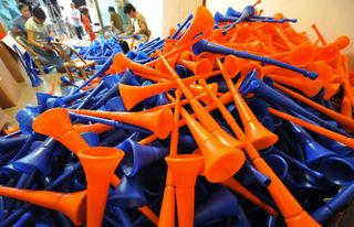 Piles of vuvuzelas, yesterday. © wang dingchang/xinhua/xinhua press/corbis