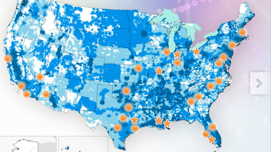 AT&amp;T data map coverage