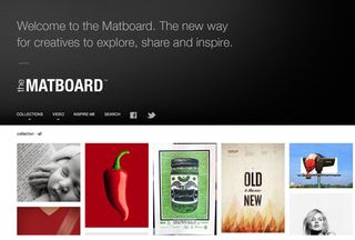 The Matboard’s homepage is a clean and simple design that puts the focus on the work