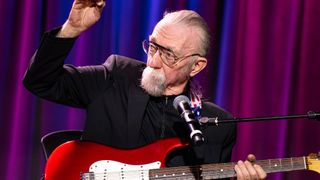 Jeff "Skunk" Baxter performs onstage during Living History Live at The GRAMMY Museum on December 08, 2022 in Los Angeles, California