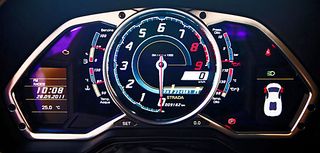 The Lamborghini Aventador design is inspired by modern jet fighters. That inspiration is seen through the vehicle especially in its instrument panel