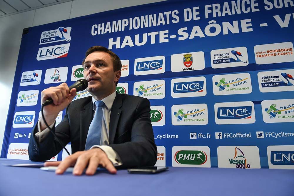 David Lappartient speaks to the media