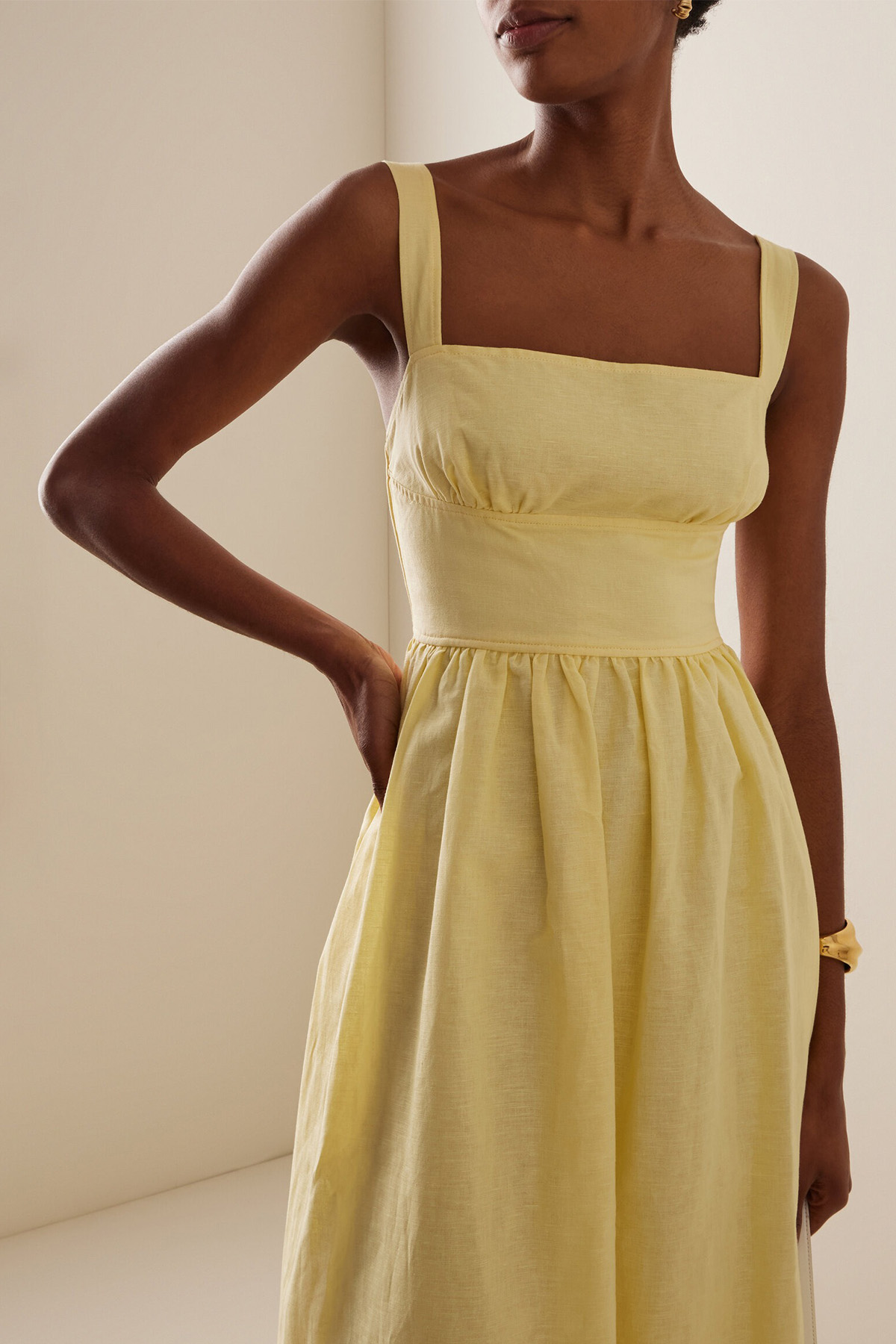 Matteau Crossback Linen-Cotton Maxi Dress