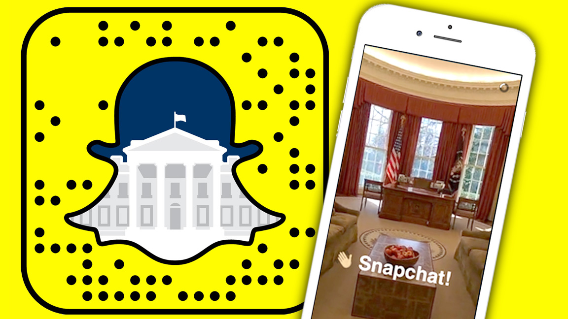 You can follow the goings-on at the White House using Snapchat