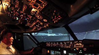 airplane cockpit