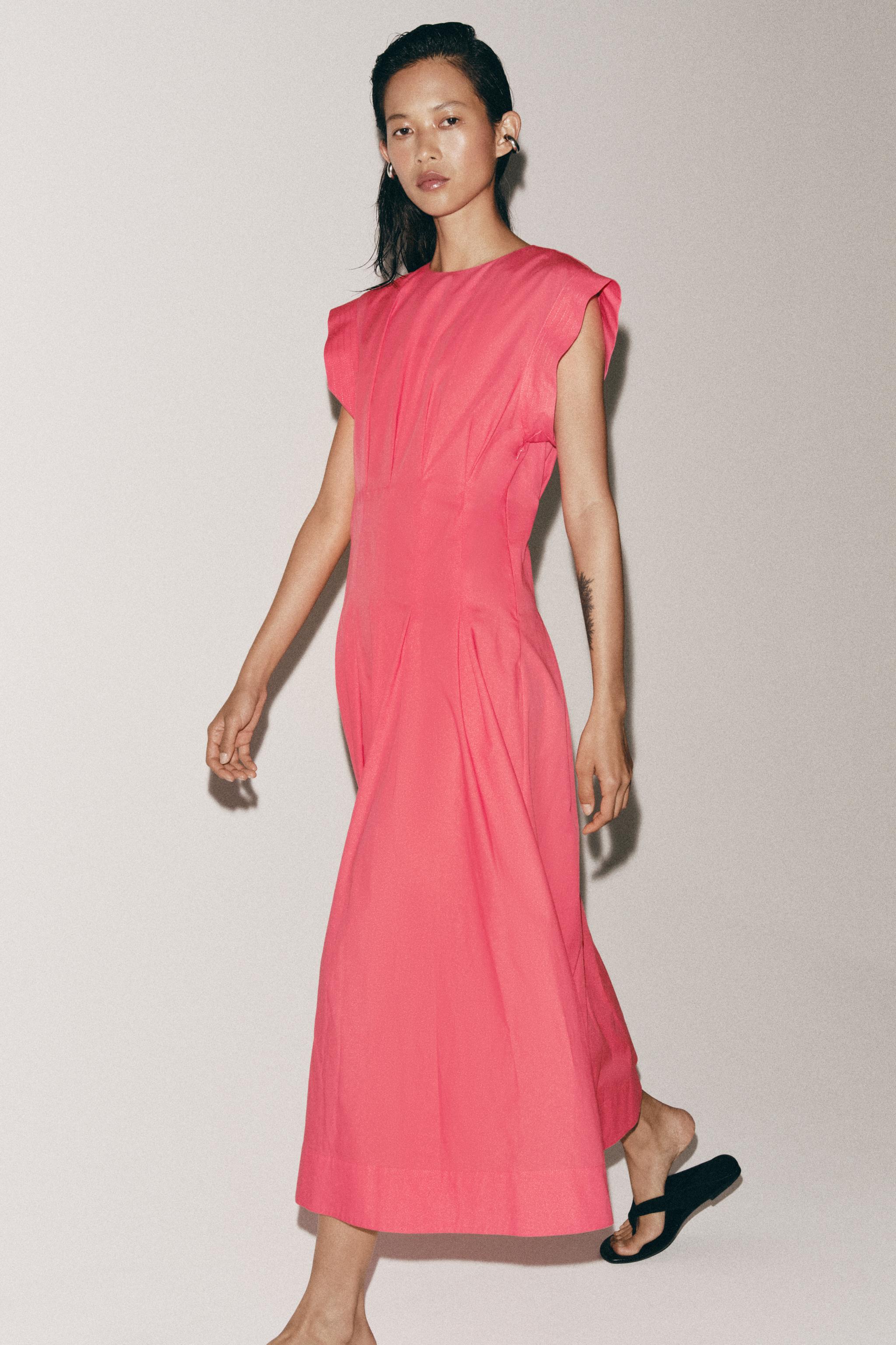 Zw Collection Poplin Pleated Dress