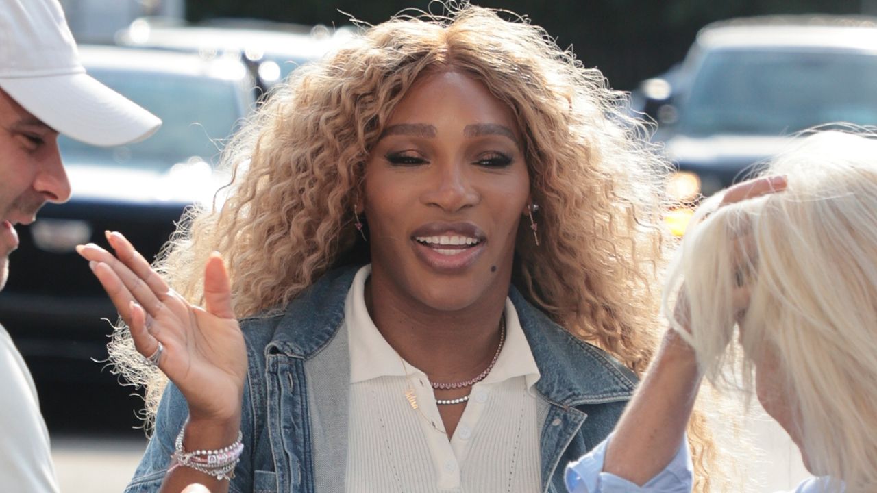 Serena Williams recreates her 2004 US Open denim tennis outfit