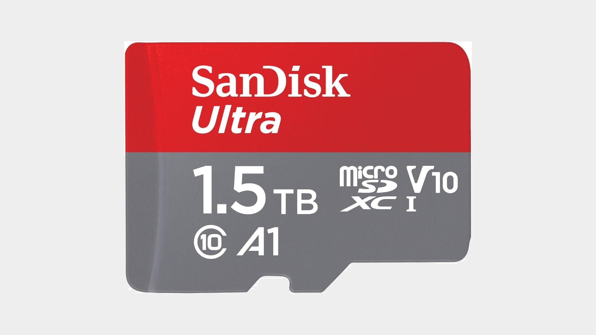 Sandisk Ultra 1.5TB microSD card with grey backdrop