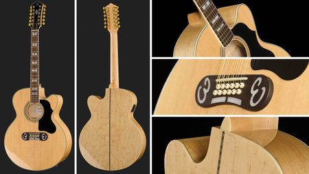Harley Benton Custom Line King-12CE NT: the cutaway jumbo 12-string features an all-maple build, gold hardware and Fishman electronics