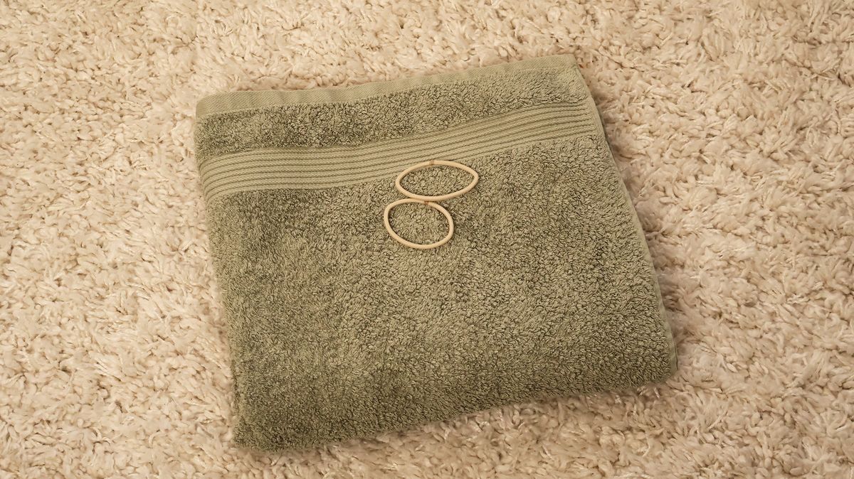 How to make a draft excluder using a towel
