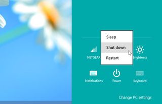 Windows 8's Buried Power Button