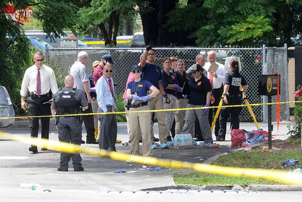 FBI and police officers outside Pulse nightclub in Orlando.