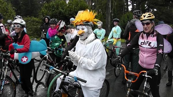 Some racers had more complicated attire