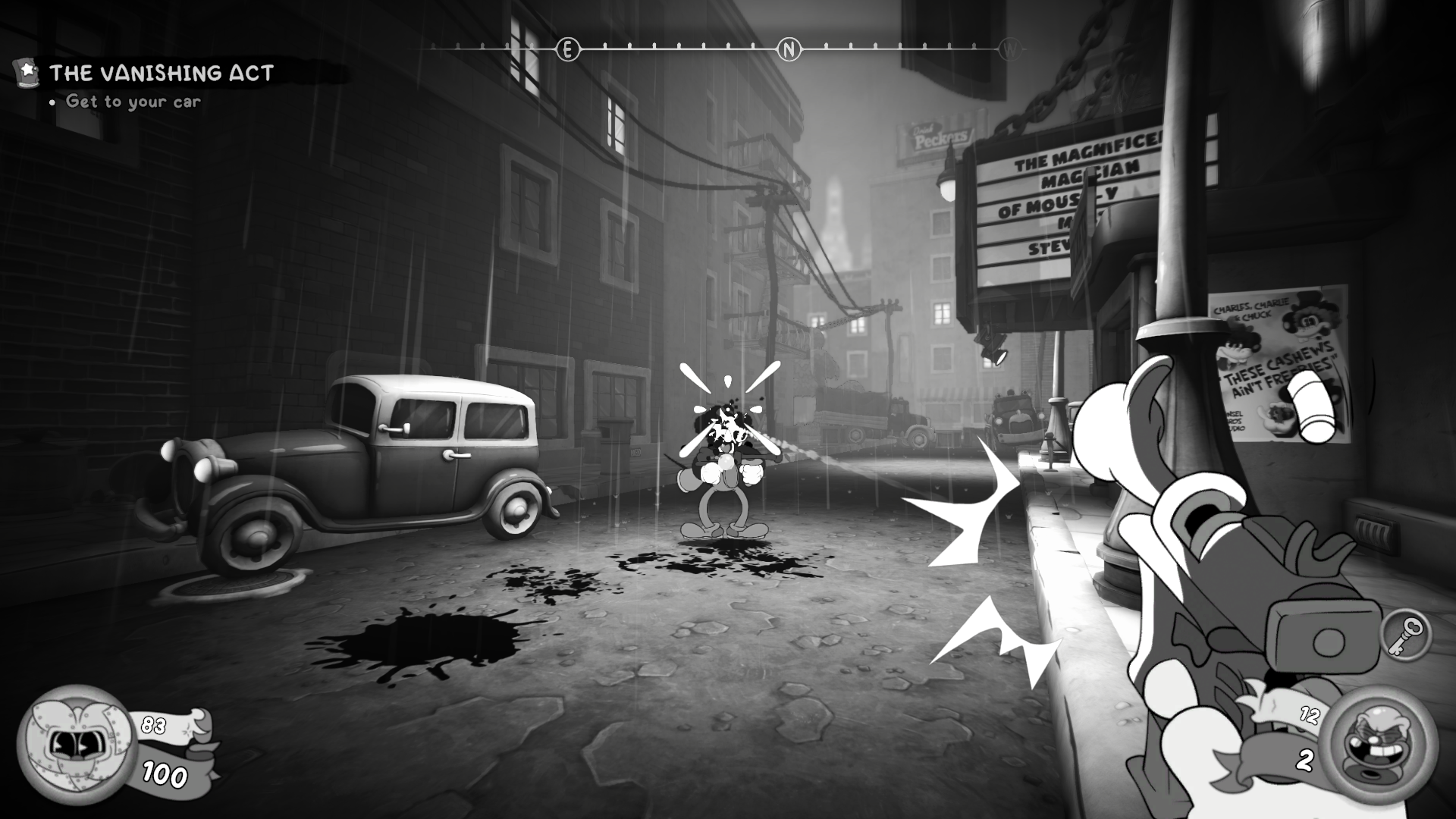 Mouse: PI For Hire, a black-and-white cartoony FPS