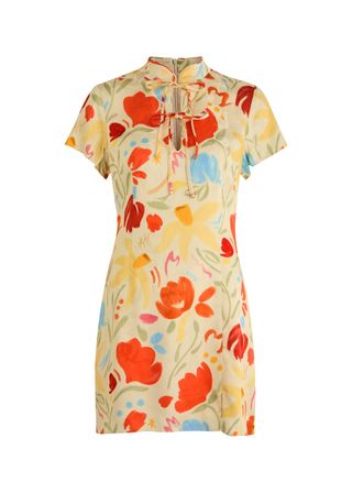 Kitri, Gretchen floral-print satin mini dress