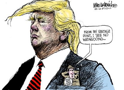 Political Cartoon U.S. Trump Nunes wiretap House Intel