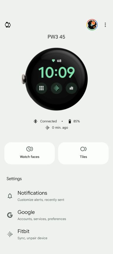 visual overhaul for the Fitbit app's design settings menu