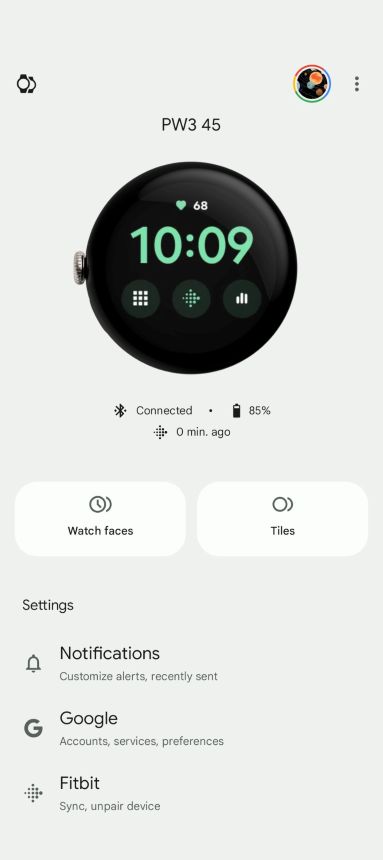 visual overhaul for the Fitbit app's design settings menu