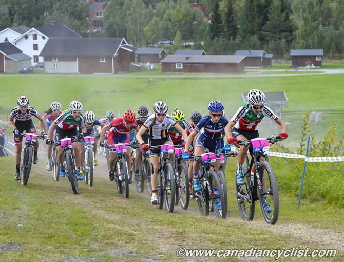 Jolanda Neff (Switzerland) at the front