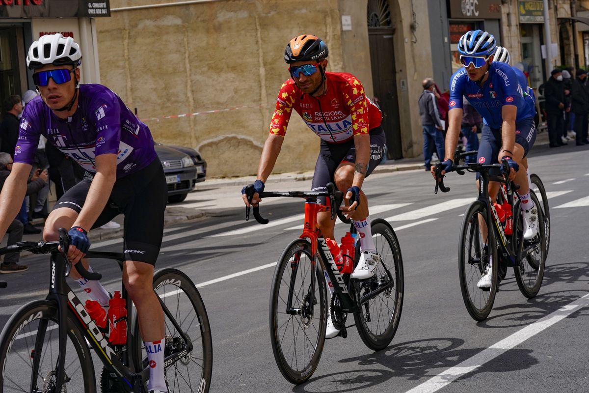 Giro di Sicilia 2022 - 3rd Edition - 3rd stage Realmonte - Piazza Armerina 171 km - 14/04/2022 - Damiano Caruso (ITA - Bahrain Victorious) - photo Massimo Fulgenzi/SprintCyclingAgency&Acirc;&copy;2022
