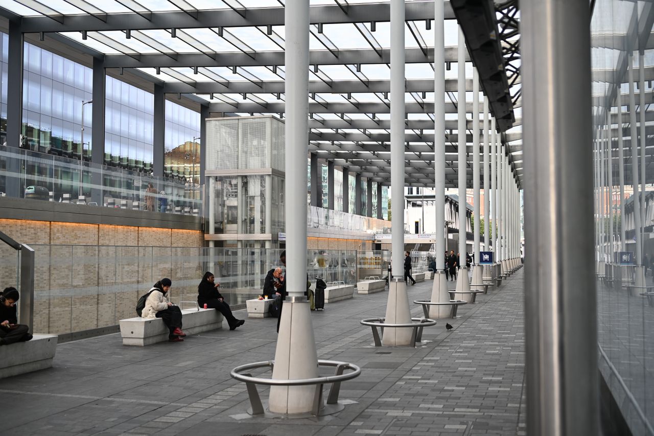 Waiting area outside Paddington Station