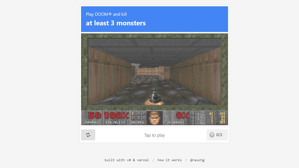 If you can't defeat three enemies, you're Doomed to repeat this new captcha