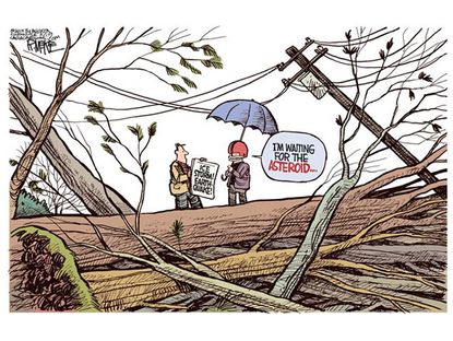 Editorial cartoon extreme weather