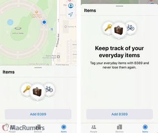 In de app kan je zien waar elke Apple Tag zich bevindt.