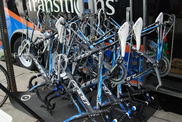 The Felt-Holowesko Partners team bikes are ready to go.
