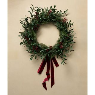 30" Faux Fern & Olive Wreath