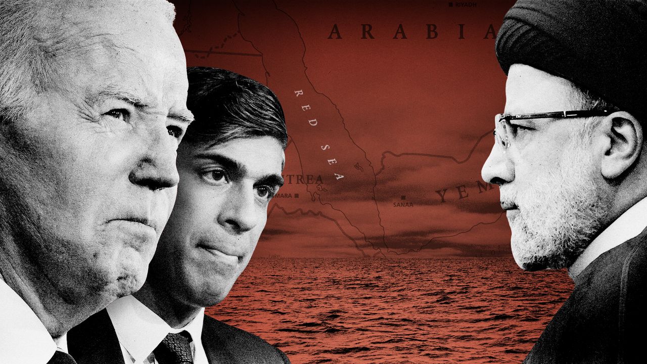 Photo composite of Joe Biden, Rishi Sunak and Ebrahim Raisi