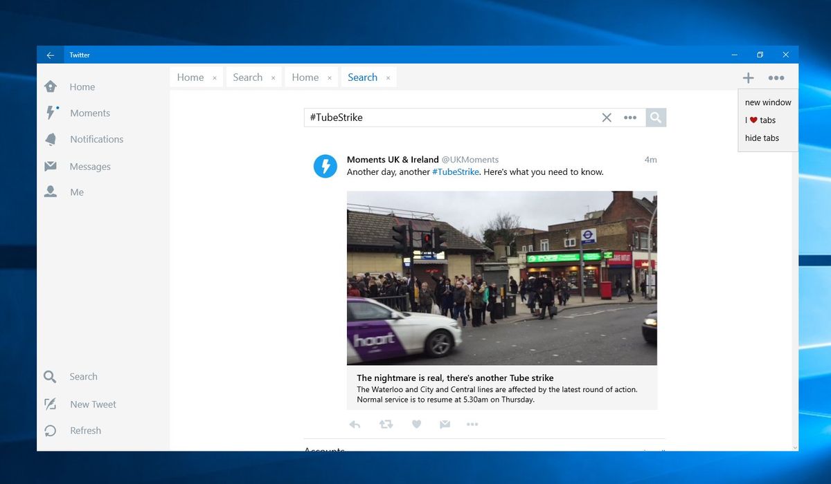 Twitter adds tabs feature and much more to its Windows 10 app (Updated ...