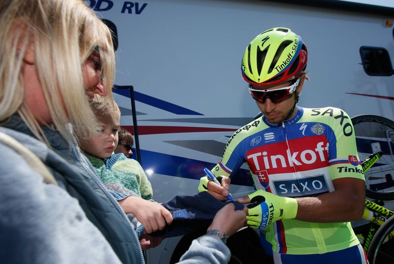 That autograph went up in value after Peter Sagan won the stage today