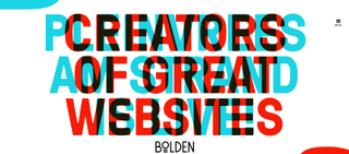 Dutch studio Bolden makes, er, bold use of type on its inventive site