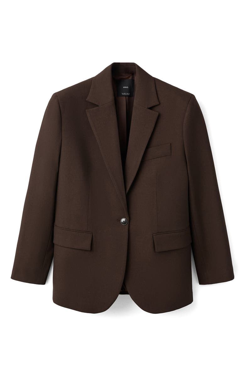 Straight Fit One-Button Suit Blazer