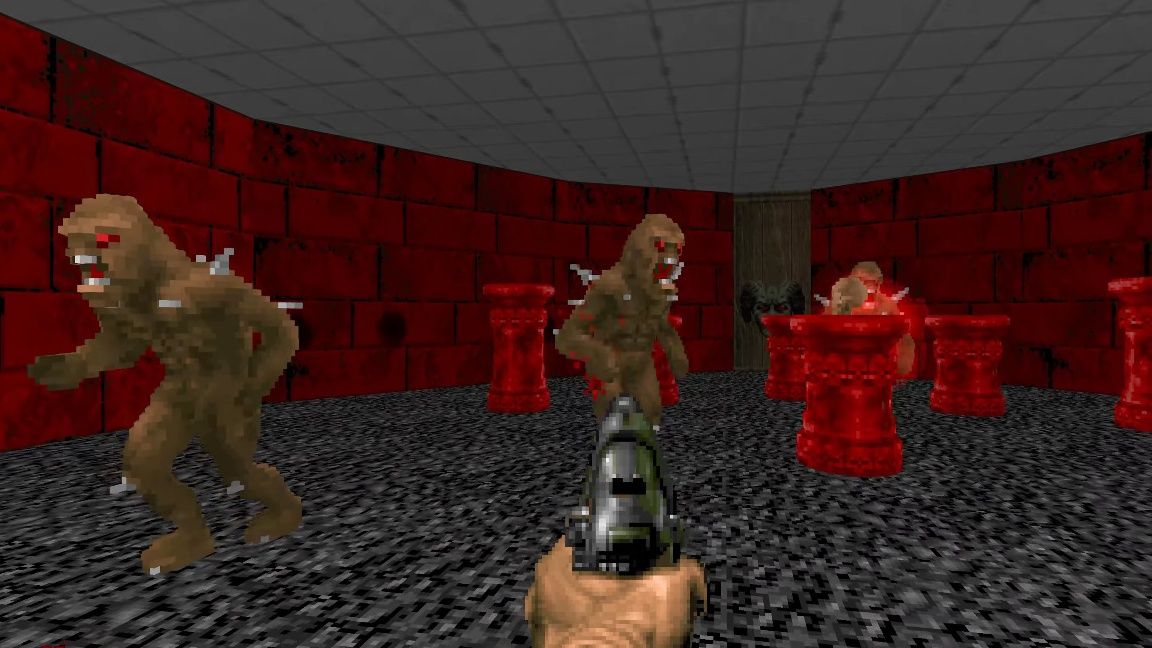 A shot of Voxel Doom