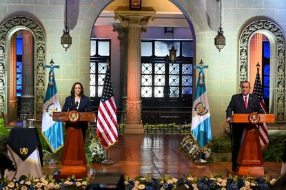 Vice President Kamala Harris and Guatemalan President Alejandro Giammattei.